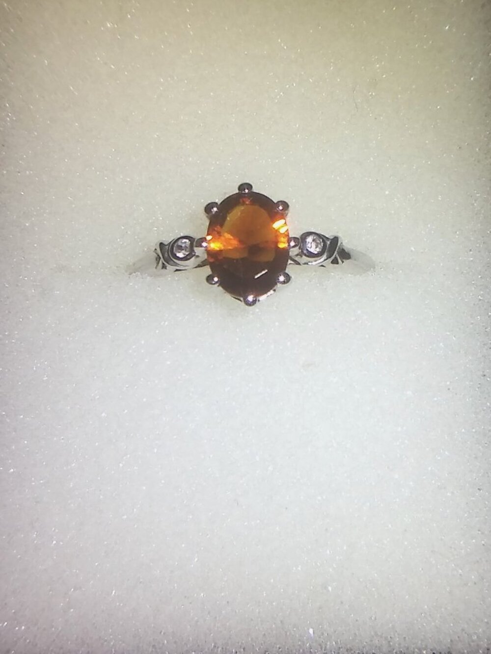 Madeira Citrine Silver Ring